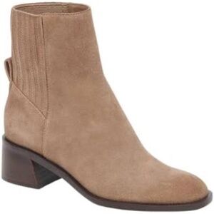Dolce Vita Waterproof Truffle Suede Ankle Boots Linny H2O Size 7